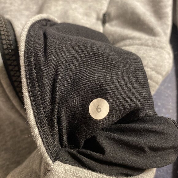 Lululemon Sz 6 Gray Full Zip High Mock Collar Chest Vents Yoga Fitness Jacket - Picture 8 of 10